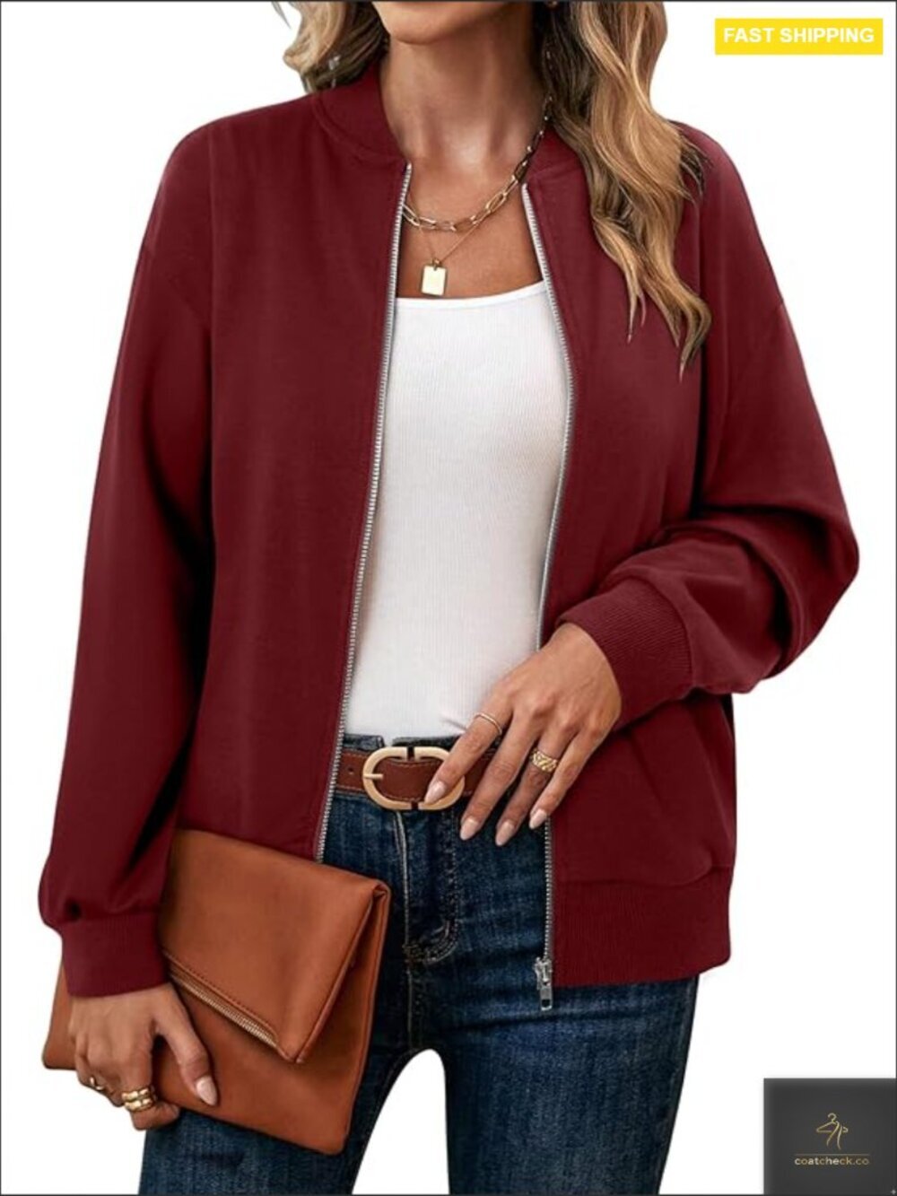 Zip Up Jacket Sweatshirt Long Sleeve Casual Coat Outwear With Pockets